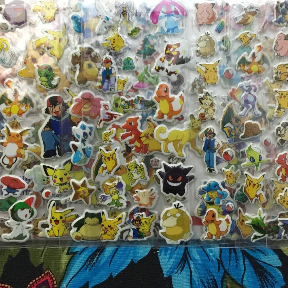 MY POKEMON PUFFY FOAM STICKER COLLECTION LOT